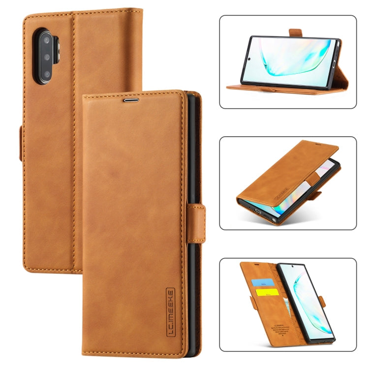 LC.IMEEK Strong Magnetism Ultra-thin Horizontal Flip Shockproof Matte TPU + PU Leather Case with Holder & Card Slots & Wallet, For Samsung Galaxy Note10, For Samsung Galaxy Note10+, For Samsung Galaxy Note20 Ultra, For Samsung Galaxy Note20
