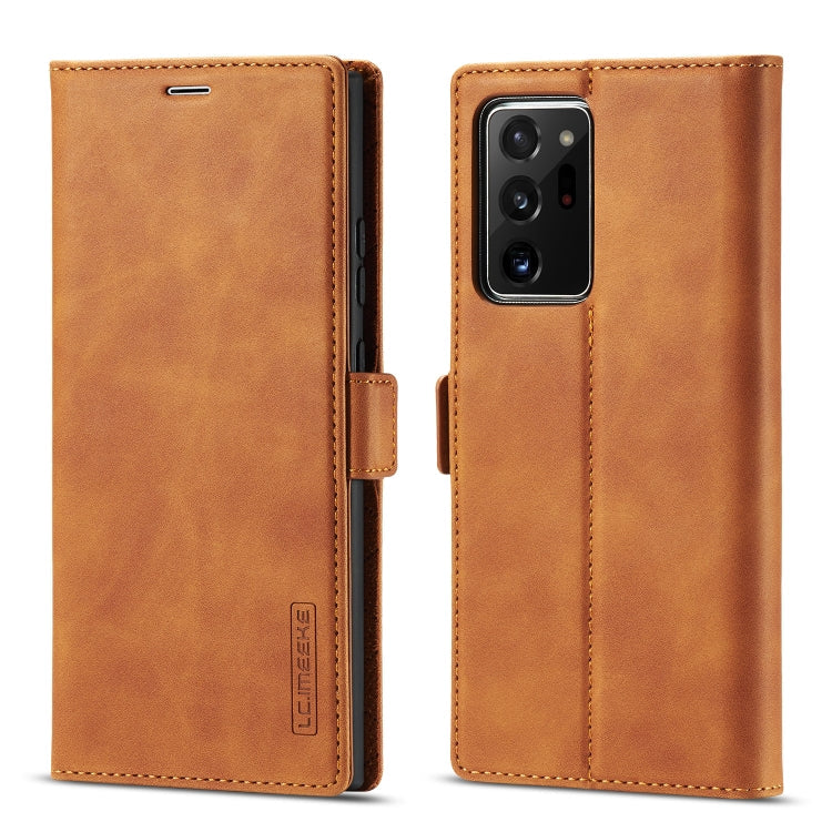 LC.IMEEK Strong Magnetism Ultra-thin Horizontal Flip Shockproof Matte TPU + PU Leather Case with Holder & Card Slots & Wallet, For Samsung Galaxy Note10, For Samsung Galaxy Note10+, For Samsung Galaxy Note20 Ultra, For Samsung Galaxy Note20