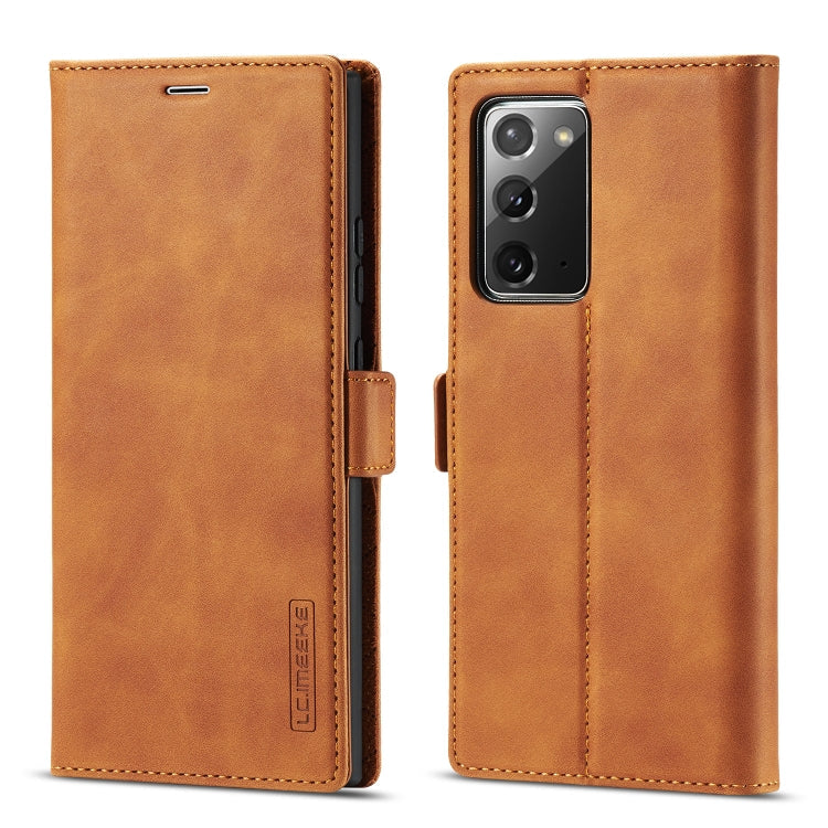 LC.IMEEK Strong Magnetism Ultra-thin Horizontal Flip Shockproof Matte TPU + PU Leather Case with Holder & Card Slots & Wallet, For Samsung Galaxy Note10+, For Samsung Galaxy Note10, For Samsung Galaxy Note20 Ultra, For Samsung Galaxy Note20