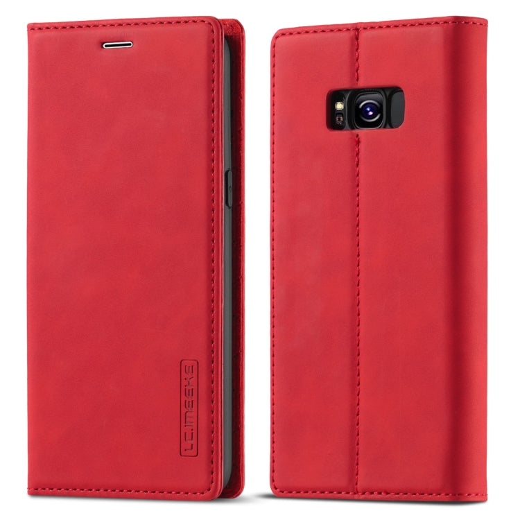 LC.IMEEKE Strong Magnetism Ultra-thin Horizontal Flip Shockproof Matte TPU + PU Leather Case with Holder & Card Slots & Wallet, For Samsung Galaxy S8, For Samsung Galaxy S8+, For Samsung Galaxy S9, For Samsung Galaxy S9+