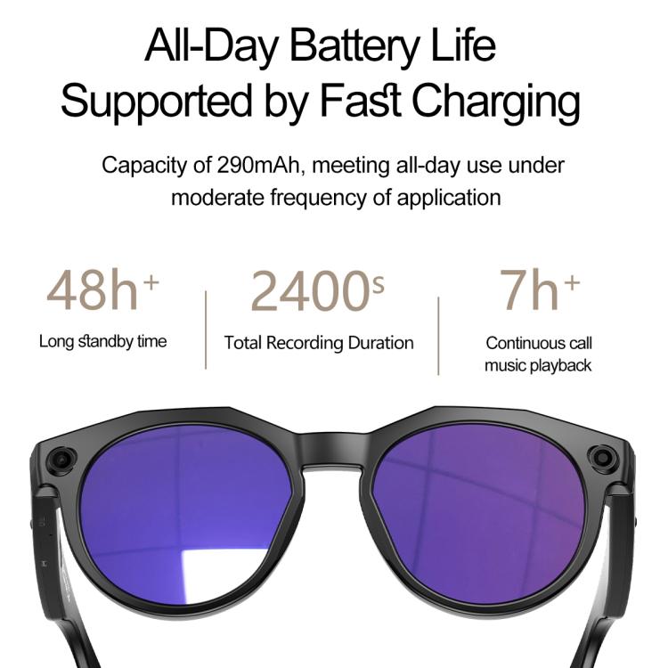 W611Pro Smart AI Glasses with 8MP Camera, Wi-Fi & AI Translation