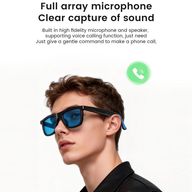 E05C Smart Audio Glasses with Dual-Mic Noise Cancellation & AI