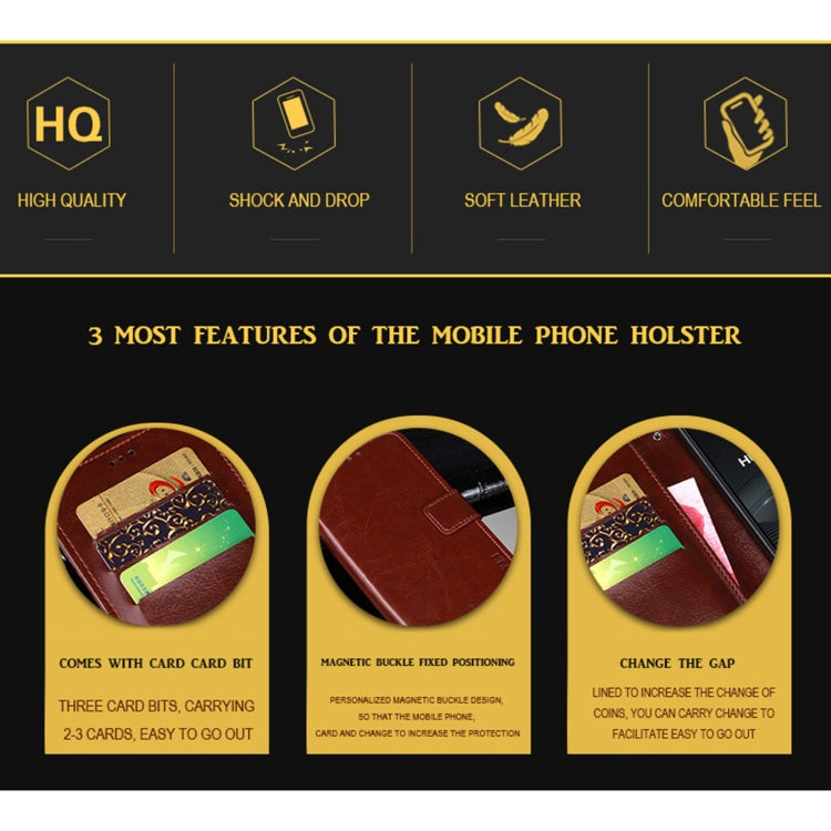 idewei Crazy Horse Texture Horizontal Flip Leather Case with Holder & Card Slots & Wallet, For OPPO Realme V3, For OPPO Realme V5 5G, For OPPO Realme X7