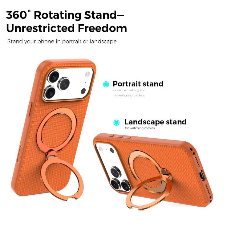 Tech Fabric 360 Rotation Holder Magnetic Phone Case, For iPhone 14 Pro, For iPhone 14 Pro Max, For iPhone 13 Pro Max, For iPhone 13 Pro