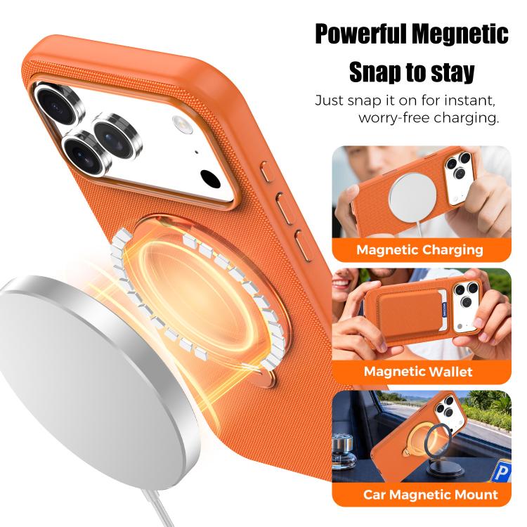 Tech Fabric 360 Rotation Holder Magnetic Phone Case, For iPhone 14 Pro, For iPhone 14 Pro Max, For iPhone 13 Pro Max, For iPhone 13 Pro
