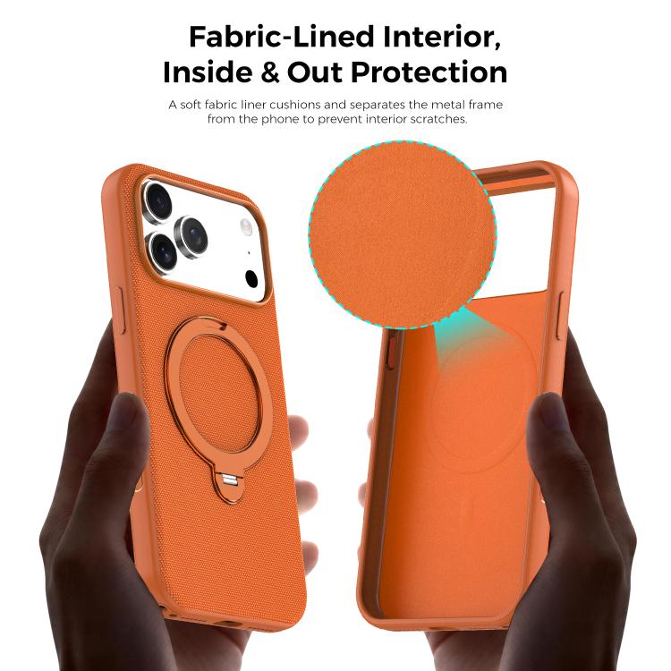 Tech Fabric 360 Rotation Holder Magnetic Phone Case, For iPhone 14 Pro, For iPhone 14 Pro Max, For iPhone 13 Pro Max, For iPhone 13 Pro