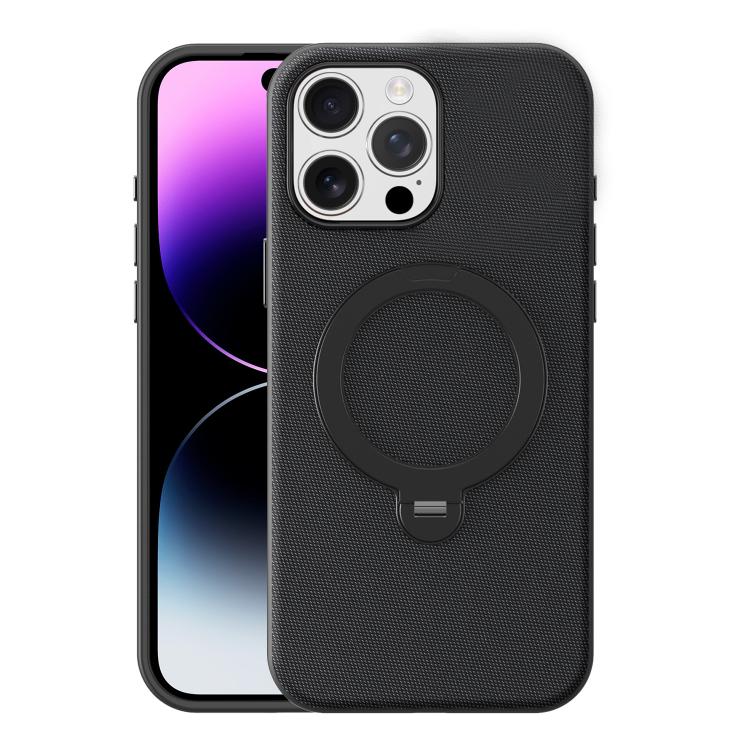 Tech Fabric 360 Rotation Holder Magnetic Phone Case, For iPhone 14 Pro, For iPhone 14 Pro Max, For iPhone 13 Pro Max, For iPhone 13 Pro