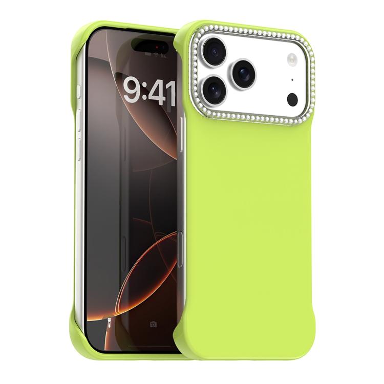 Candy Diamond Half-frame Frosted PC Hybrid TPU Phone Case, For iPhone 17 Pro Max, For iPhone 17 Pro, For iPhone 17