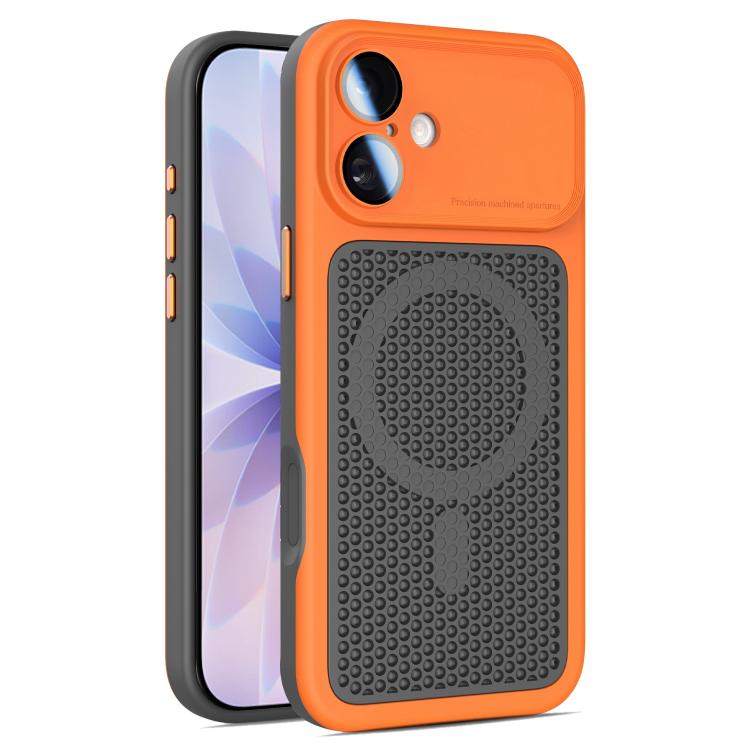 Armor Shield Mesh Cooling Magnetic Phone Case with Lens Film, For iPhone 17 Pro Max, For iPhone 17 Pro, For iPhone 17, For iPhone 16 Pro Max