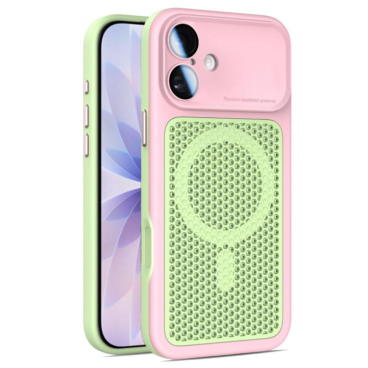 Armor Shield Mesh Cooling Magnetic Phone Case with Lens Film, For iPhone 17 Pro Max, For iPhone 17 Pro, For iPhone 17, For iPhone 16 Pro Max