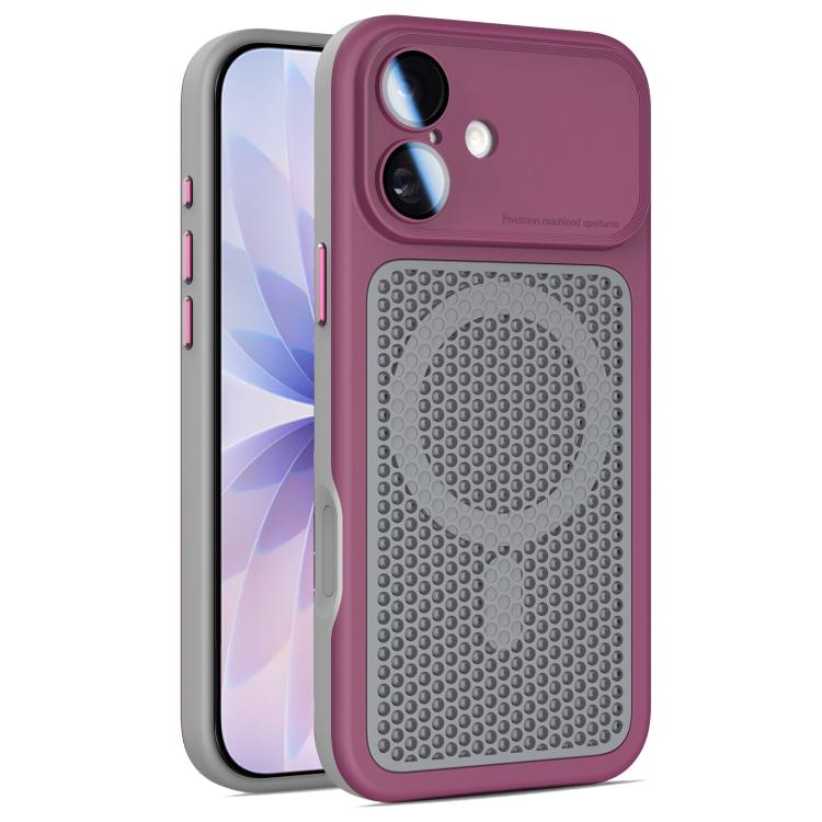 Armor Shield Mesh Cooling Magnetic Phone Case with Lens Film, For iPhone 17 Pro Max, For iPhone 17 Pro, For iPhone 17, For iPhone 16 Pro Max