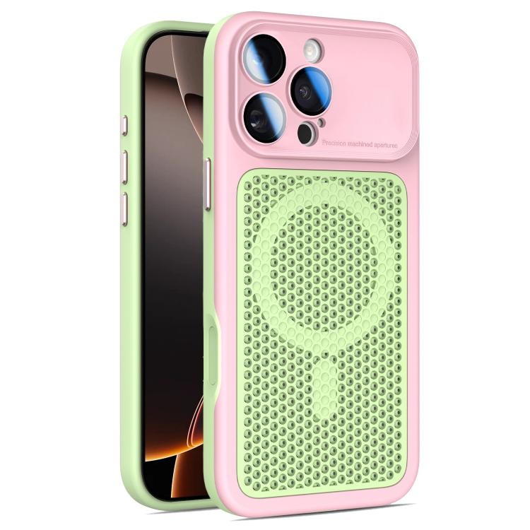 Armor Shield Mesh Cooling Magnetic Phone Case with Lens Film, For iPhone 17 Pro Max, For iPhone 17 Pro, For iPhone 17, For iPhone 16 Pro Max