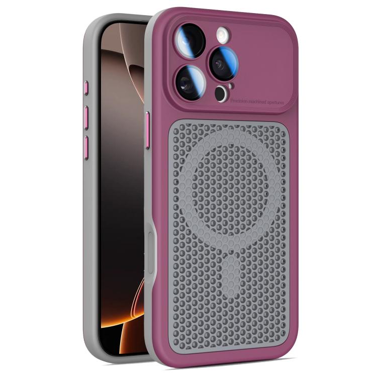 Armor Shield Mesh Cooling Magnetic Phone Case with Lens Film, For iPhone 17 Pro Max, For iPhone 17 Pro, For iPhone 17, For iPhone 16 Pro Max