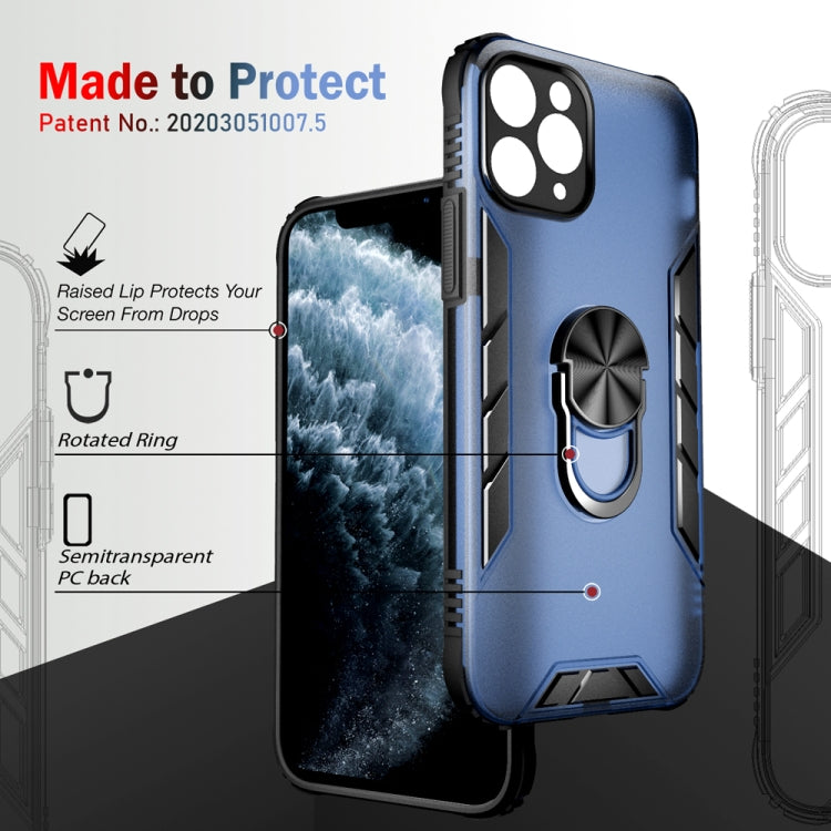 Magnetic Frosted PC + Matte TPU Shockproof Case with Ring Holder, For iPhone 11 Pro, For iPhone 11, For iPhone 11 Pro Max, For iPhone XS / X