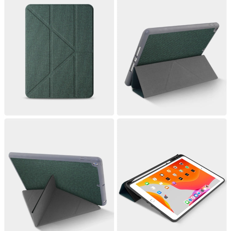 Mutural Multi-fold Smart Leather Tablet Case For iPad Air 2022 / 2020 10.9(Red)