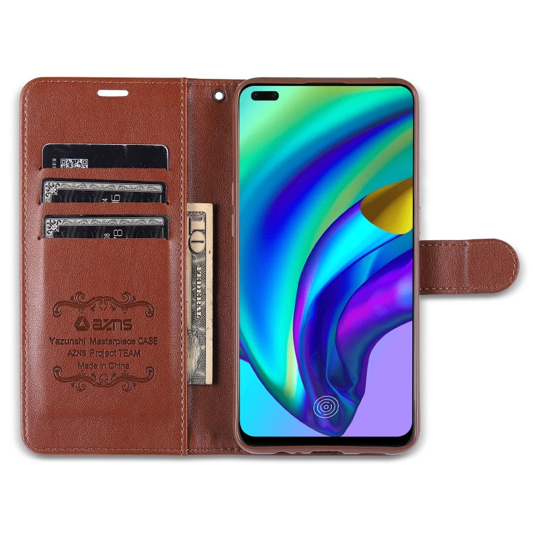 For OPPO F17 Pro / A93 AZNS Sheepskin Texture Horizontal Flip Leather Case with Holder & Card Slots & Wallet(Black)