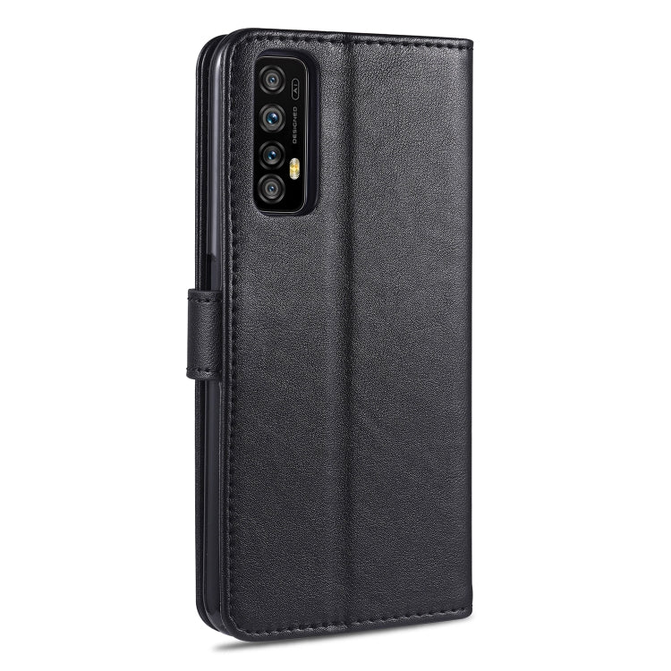 For OPPO Realme 7 4G AZNS Sheepskin Texture Horizontal Flip Leather Case with Holder & Card Slots & Wallet(Black)