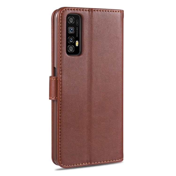 For OPPO Realme 7 4G AZNS Sheepskin Texture Horizontal Flip Leather Case with Holder & Card Slots & Wallet(Brown)