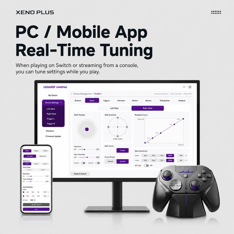 GameSir LeadJoy Xneo Plus Bluetooth & Wired Game Controller Accessories