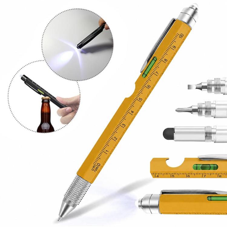 9-in-1 Multifunctional Tool Pen Bottle Opener Metal Ballpoint Pen