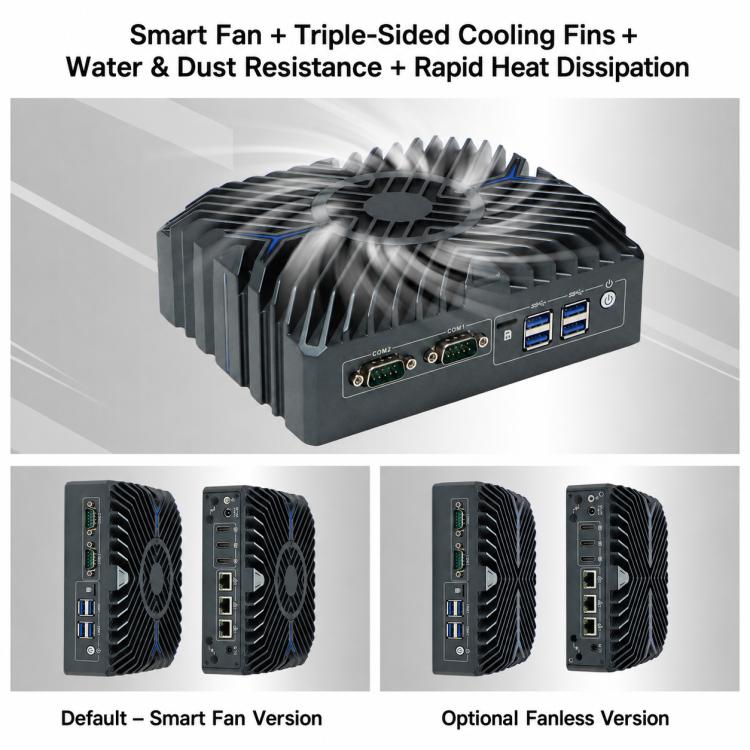 3322 Intel Core 12th i7-1255U Generation Mini Industrial PC Host, i7-1255U 8GB + 128GB Hard Drive