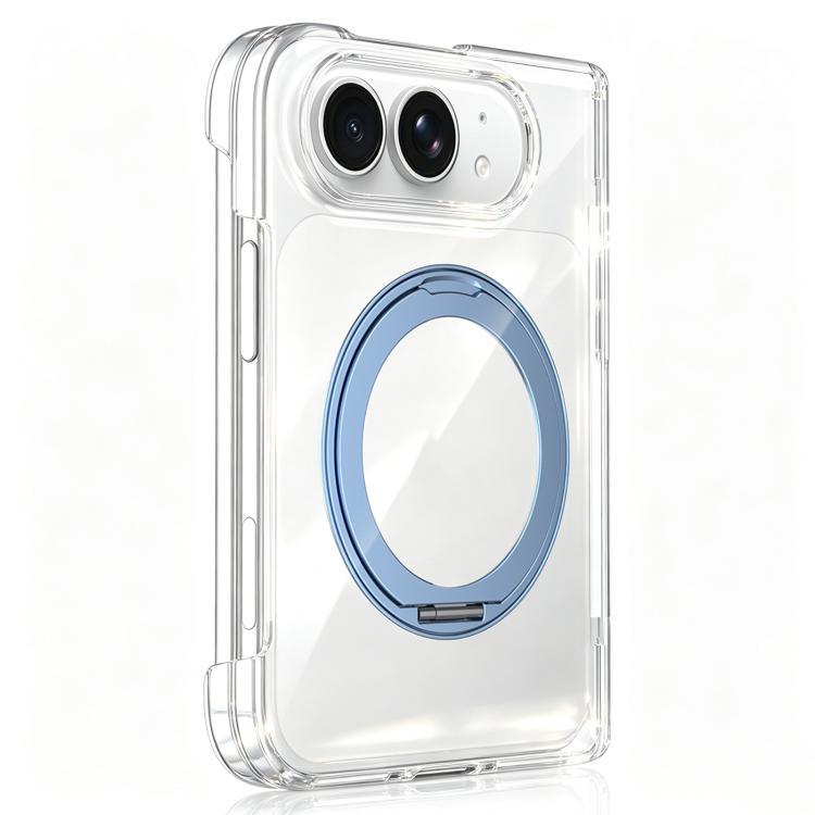 Crystal Clear Magnetic Phone Case with 360 Rotation Holder, For iPhone Duo