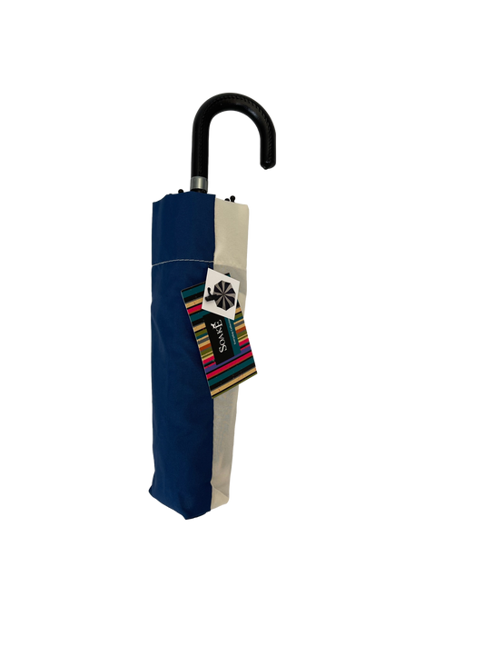 Everyday Swirl Folding Umbrella Navy/Cream