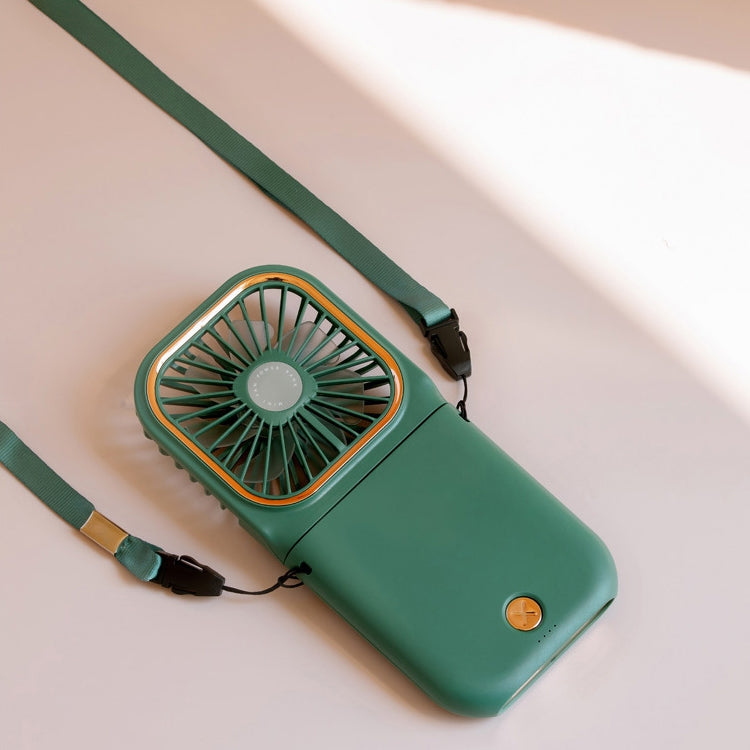F30 Electroplating Handheld Fan Portable Desktop Folding Mute USB Hanging Neck Fan, Upgraded Version, F30 (Green), F30 (Blue), F30 (White), F30 (Pink)