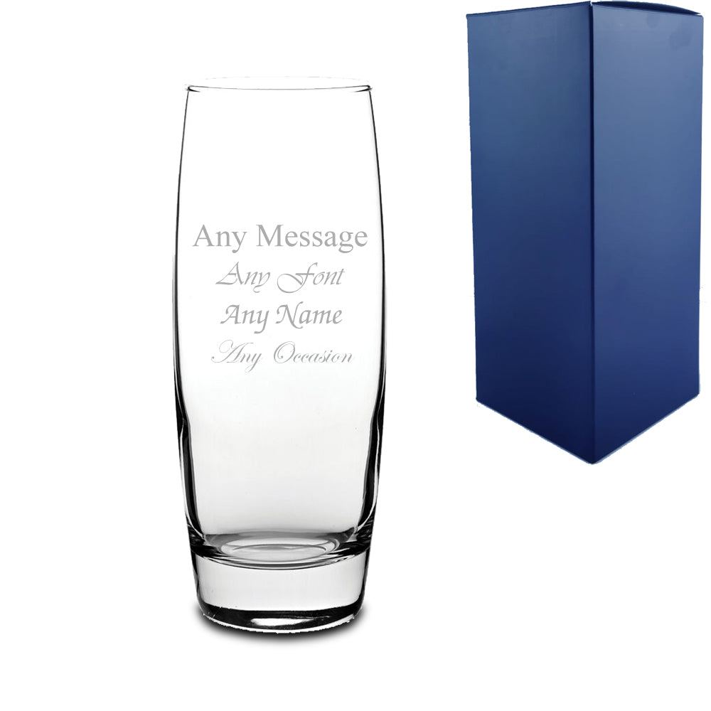 Engraved Round Bud Vase