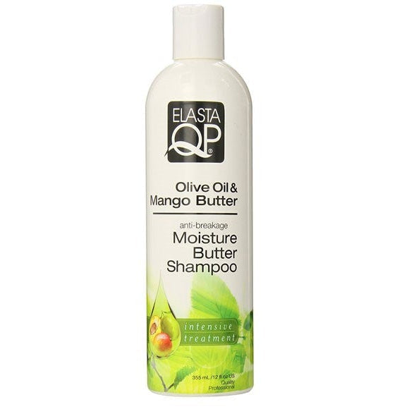 Elasta QP Olive Oil And Mango Butter Anti-Breakage Moisture Butter Shampoo for Dry, Damaged Hair 355ml/12 oz