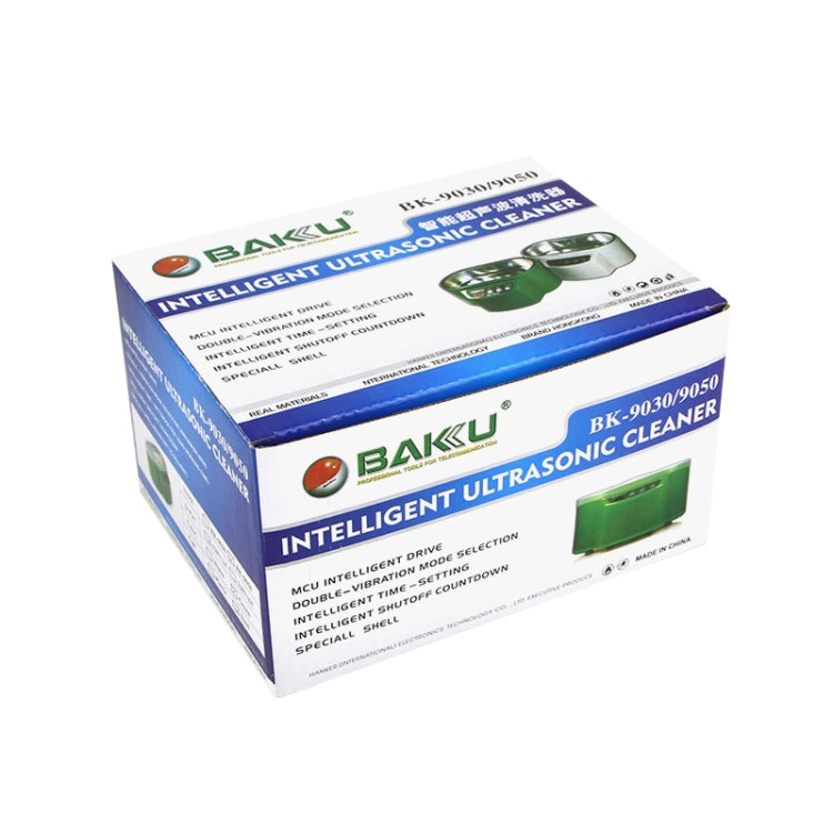 BAKU BK-9030 30W 0.8L LCD Display Ultrasonic Cleaner, AC 220V, EU Plug(White)