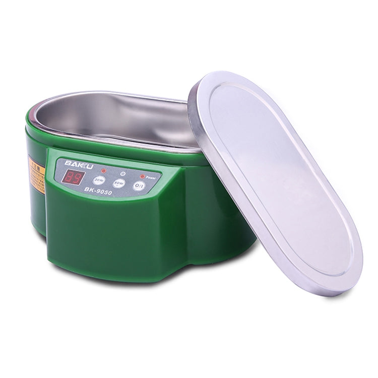 BAKU BK-9050 30W / 50W Adjustable 0.6L LCD Display Ultrasonic Cleaner, AC 220V, BK-9050 30W / 50W 0.6L 220V White, BK-9050 30W / 50W 0.6L 220V Green