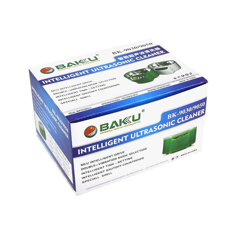 BAKU BK-9050 30W / 50W Adjustable 0.6L LCD Display Ultrasonic Cleaner, AC 220V, BK-9050 30W / 50W 0.6L 220V White, BK-9050 30W / 50W 0.6L 220V Green