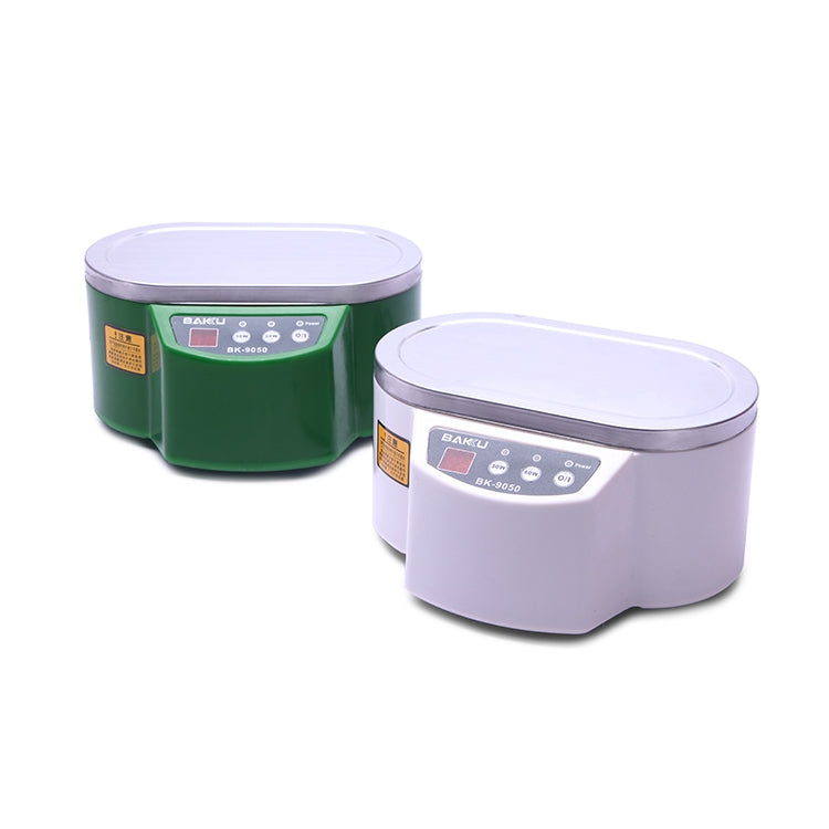 BAKU BK-9050 30W / 50W Adjustable 0.6L LCD Display Ultrasonic Cleaner, AC 220V, BK-9050 30W / 50W 0.6L 220V White, BK-9050 30W / 50W 0.6L 220V Green
