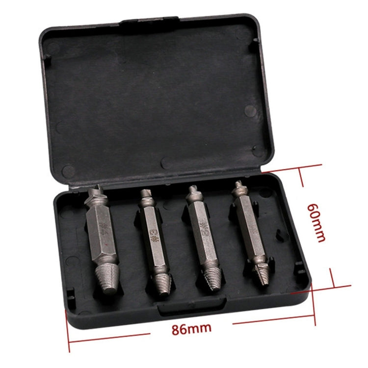 4 in 1 Screw Extractor Drill Bits Tool Broken Bolt Remover(1#, 2#, 3#, 4#), with Plastic Case, Gold s2, Gold 4341, 4341, s2