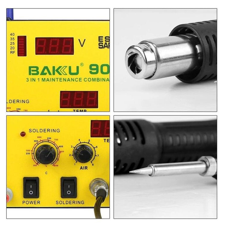 BAKU BK-909 BGA Rework Solder Station Hot Air Gun Welder Equipment, US Plug