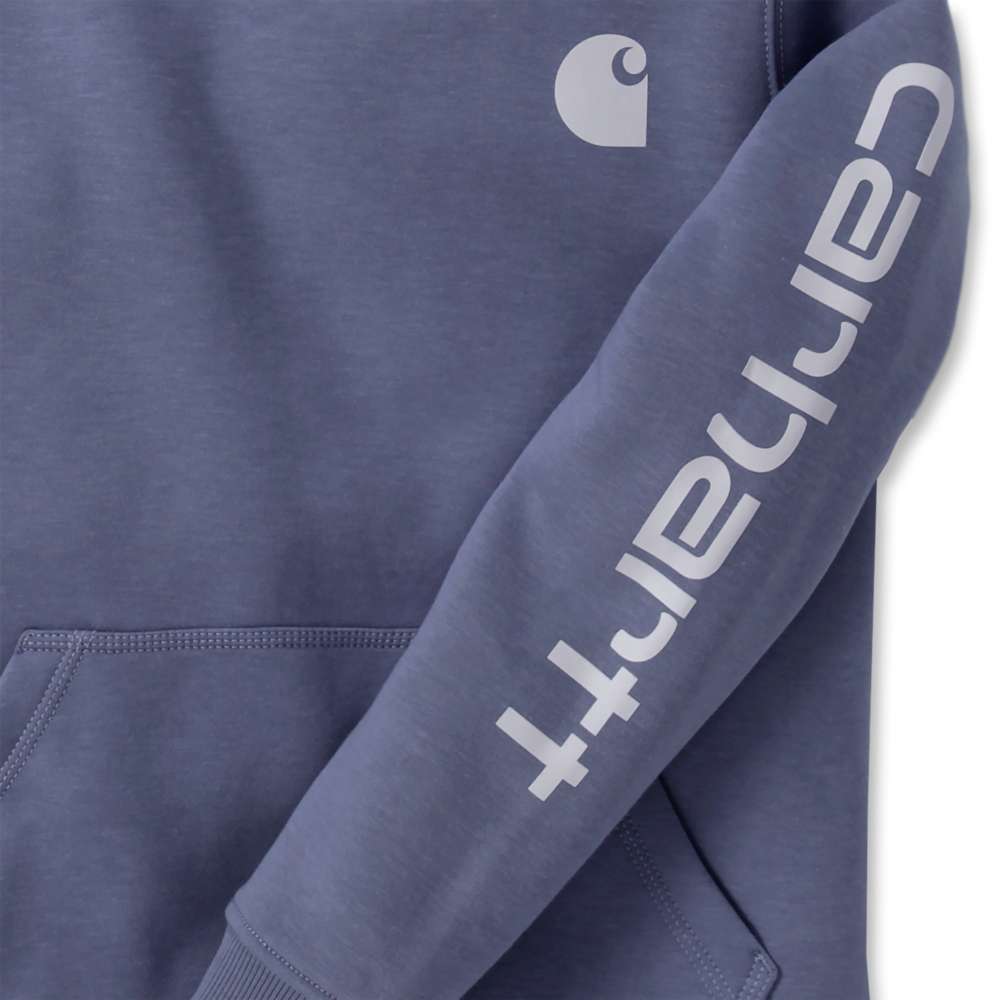 Carhartt 102791 Womens Clarksburg Relaxed Fit Midweight Logo Sleeve Sweatshirt