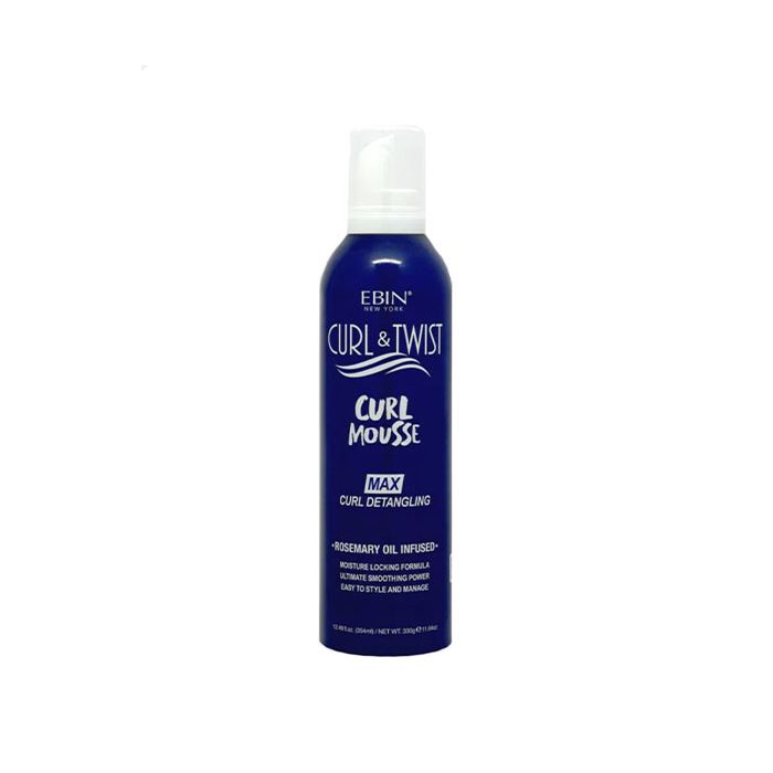 Ebin - Curl & Twist Curl Mousse Max Curl Detangling Rosemary Oil Infused - 12oz