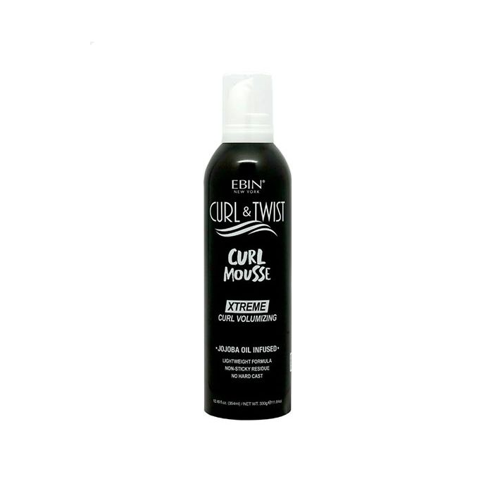 Ebin - Curl & Twist Curl Mousse Xtreme Curl Volumizing Jojoba Oil Infused - 12oz