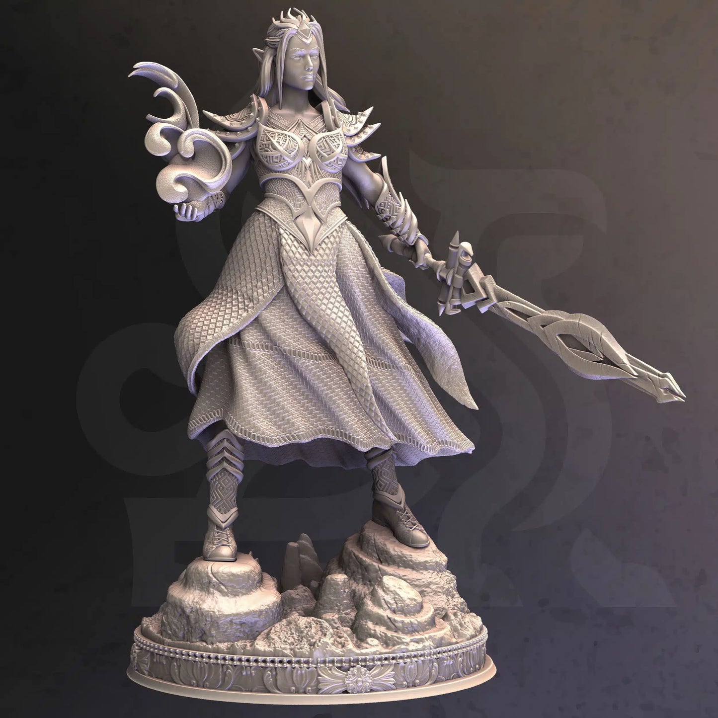 Elaina Naire – The Deathbringer - 3D Printed Wizard Character Miniature