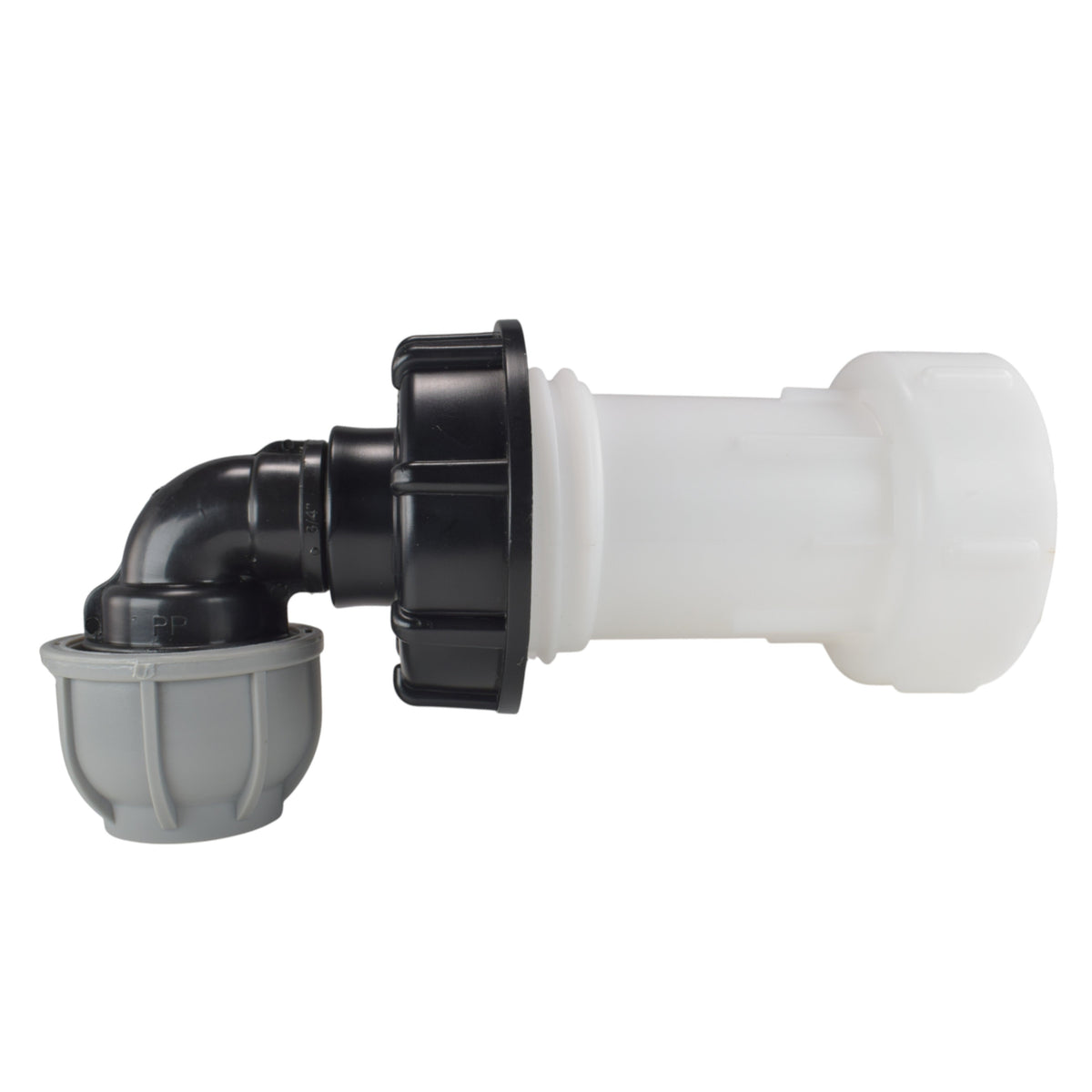 IBC Extender with 2” S60X6 Cap and 32mm MDPE Elbow