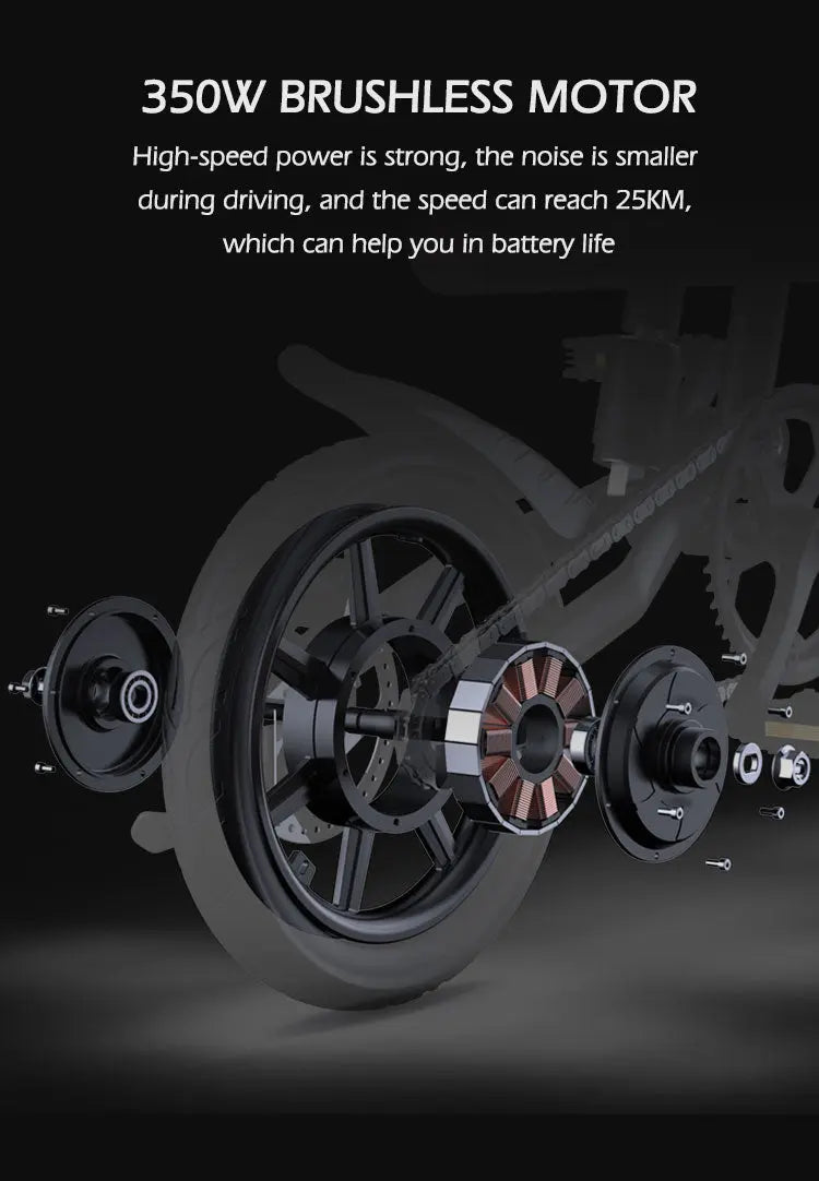 Electric Bike 36V 8Ah Battery 350 watts Motor 14 inch Folding Ebike Mankeel MZ-4