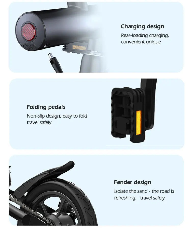 Electric Bike 36V 8Ah Battery 350 watts Motor 14 inch Folding Ebike Mankeel MZ-4
