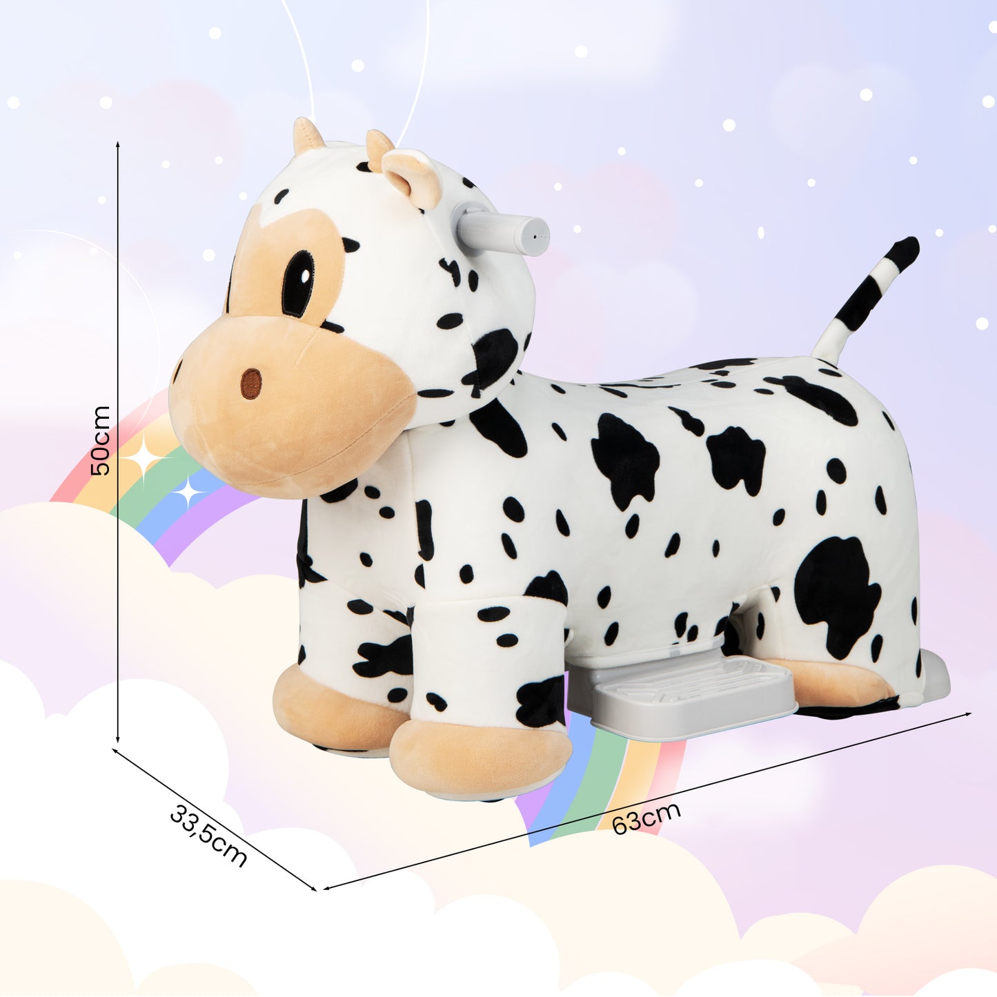 6V Electric Animal Ride On Toy with Music Function-Beige