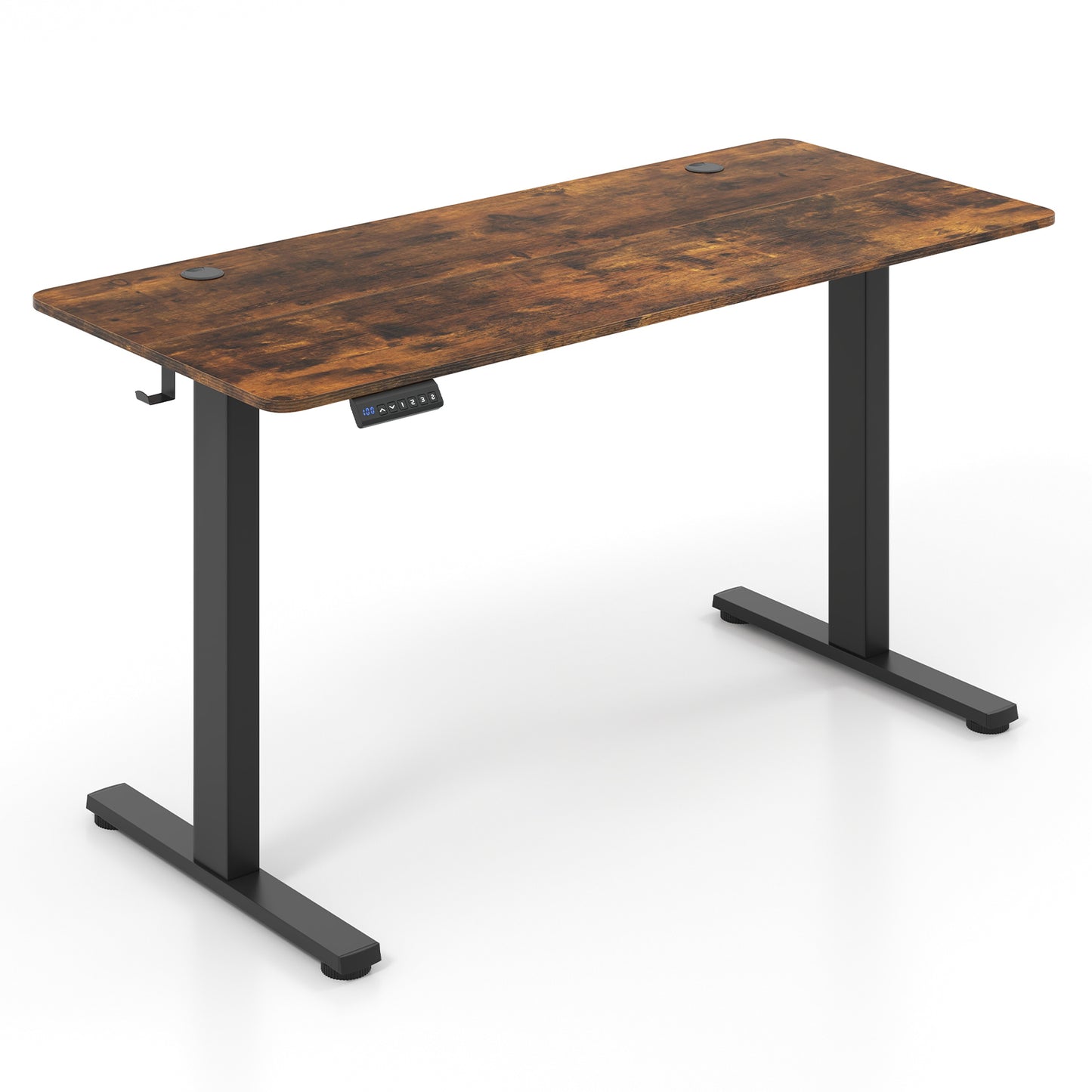 140 x 60 CM Height Adjustable Standing Desk with 3 Memory Heights-Natural