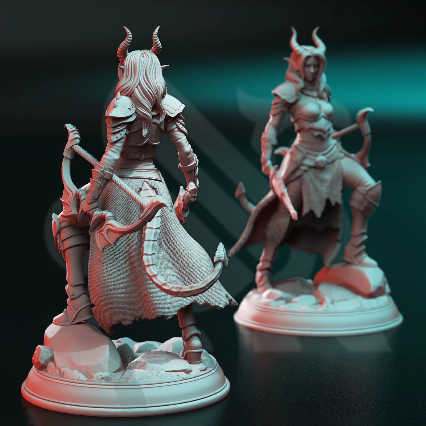Elkava of the Sixth – Deception Huntress - 3D Printed Ranger Miniature