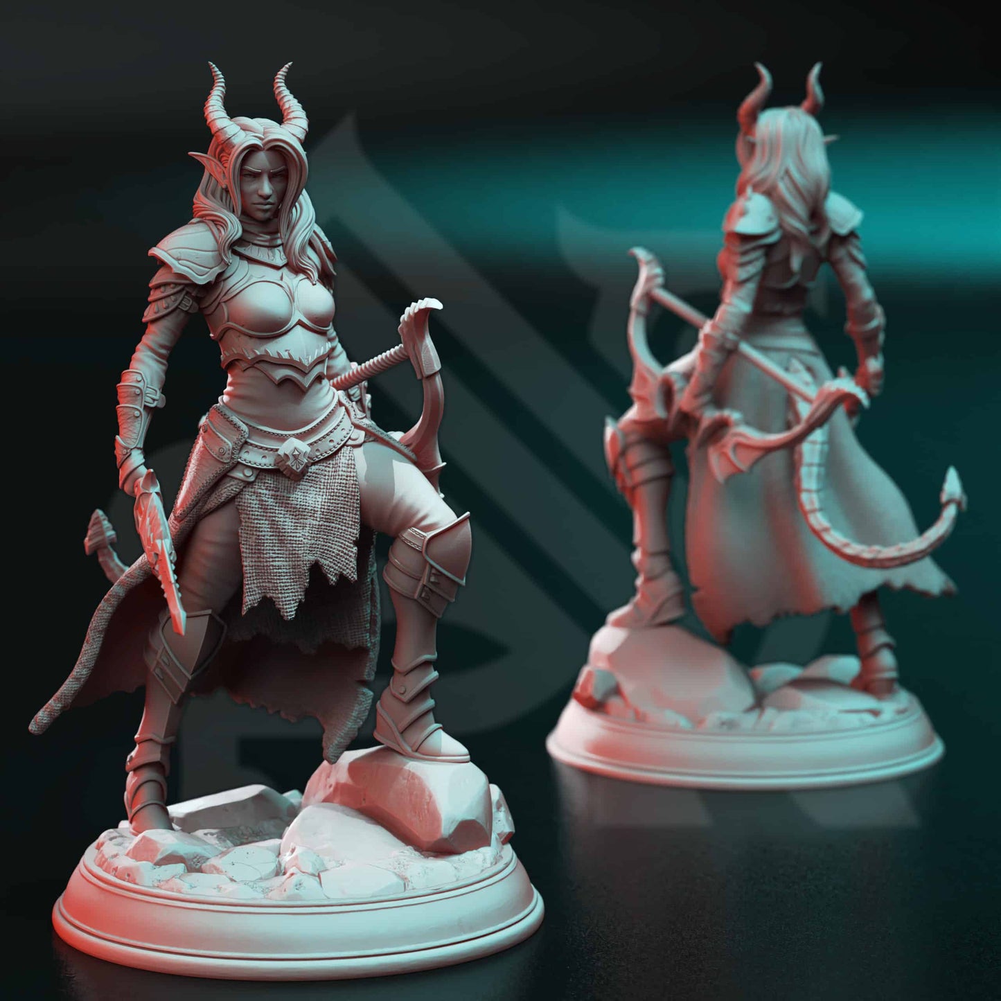 Elkava of the Sixth – Deception Huntress - 3D Printed Ranger Miniature