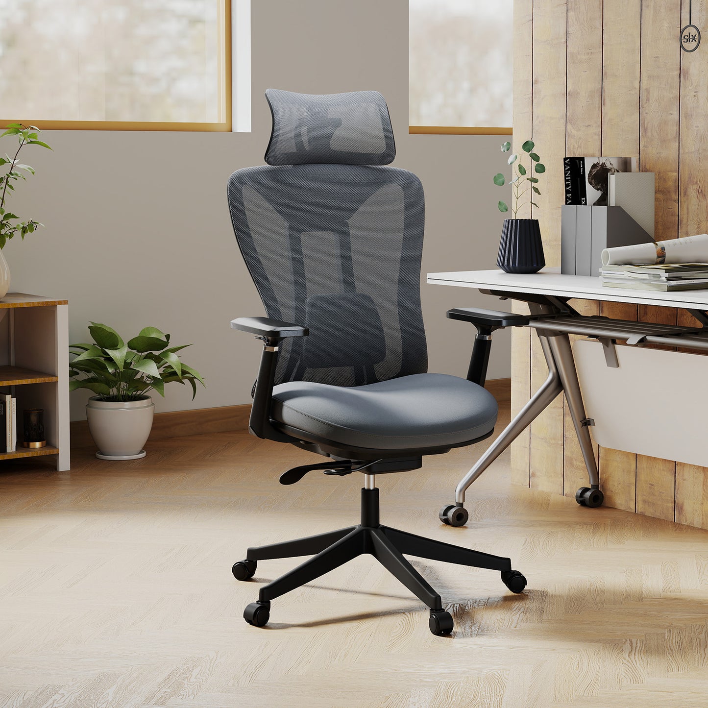 Ergonomic Mesh Office Chair High Back Executive Chair with Adjustable Lumbar Support-Black