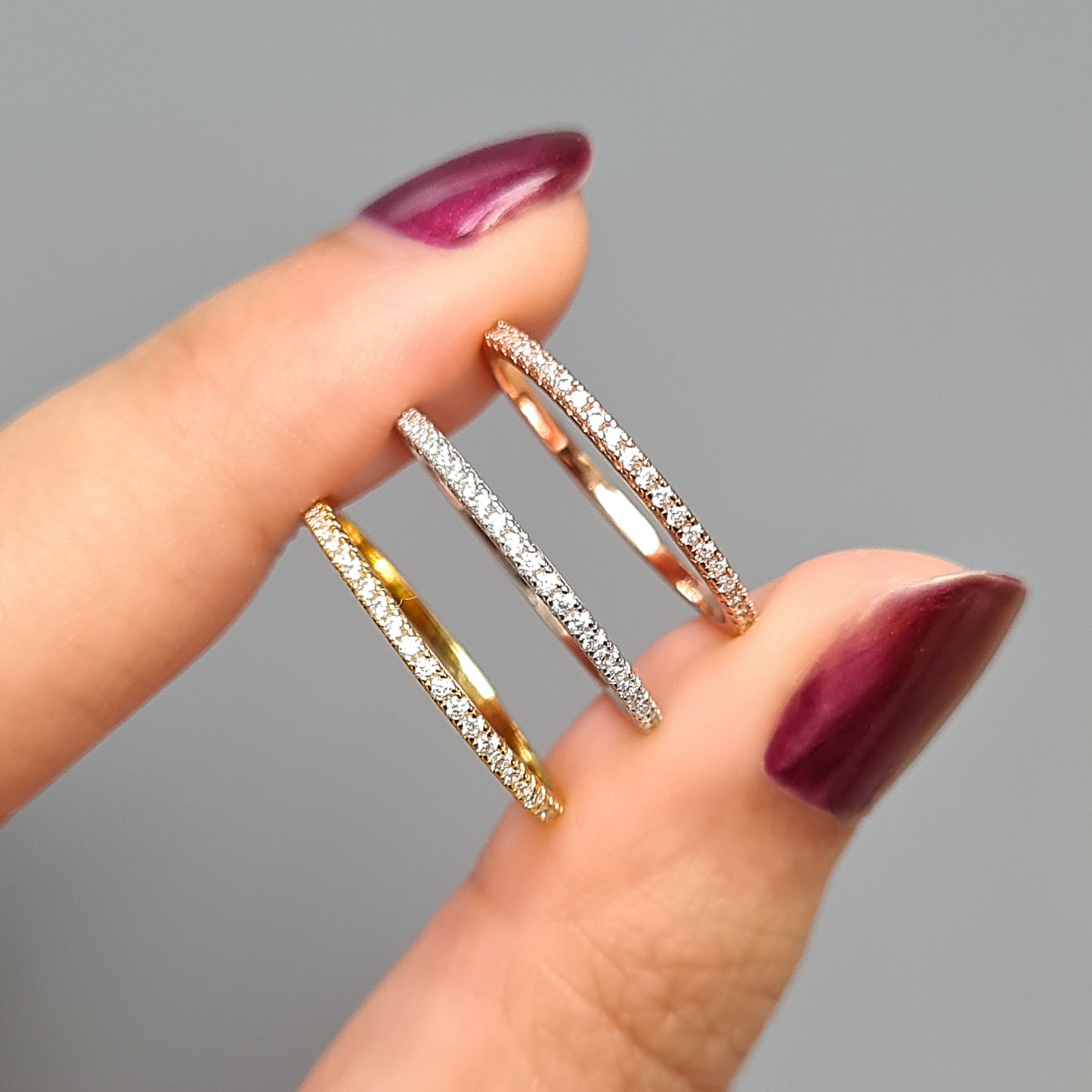 Slim Full Eternity Ring (1.2 mm) in Rose Gold
