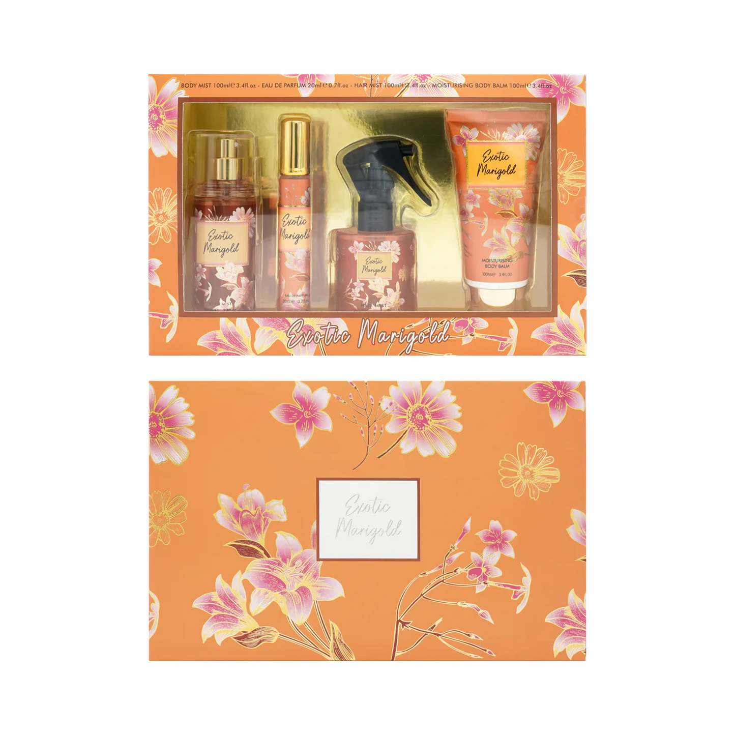 Exotic Marigold 4pc Hair Fragrance Gift Set - Enchanting Scent Ritual for Luminous Locks